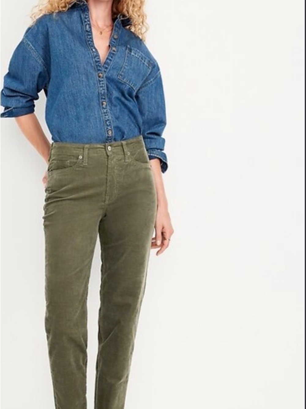 Old Navy High Waisted OG Straight Corduroy Ankle Pants